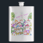 Happy Snowmans Christmas Flask Flachmann<br><div class="desc">Weihnachtsmasken mit Happy Snowmans Frohe Weihnachts-Party Funny Zeichnend Cartoon Snowman und Text - Wählen / Fügen Sie Ihren einzigartigen Text / Schriftart / Farbe - Make Your Special Gift - Neu vergrössern und verschieben oder entfernen und fügen Sie Elemente / Bild mit Anpassungswerkzeug ! - Zeichn und Design von MIGNED....</div>