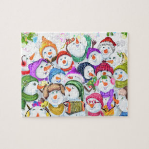 Happy Snowmans - Frohe Weihnachtsfeier Puzzle