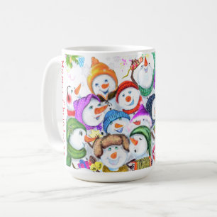 Happy Snowmans Frohe Weihnachtsfeier Spaß Kaffeetasse