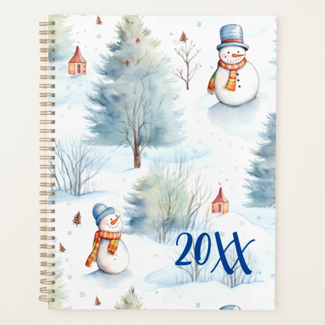 Happy Snowmen Pattern Planer (Vorderseite)
