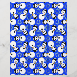 Happy Snowmen Redux Lg Color Scrapbook Papier