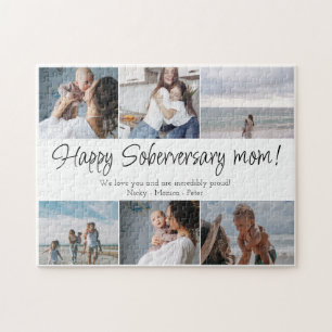 Happy Soberversary Mama, 6 Fotomaterial Custom Puzzle