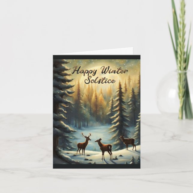 Happy Solstice & Heathens Grüße Karte (Vorderseite)