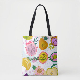 Happy Sommer Zeit bunte Frucht Muster hell