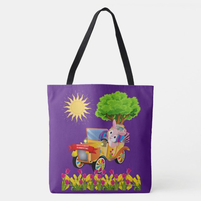 Happy Sommerzeit Tote Bag (Vorderseite)