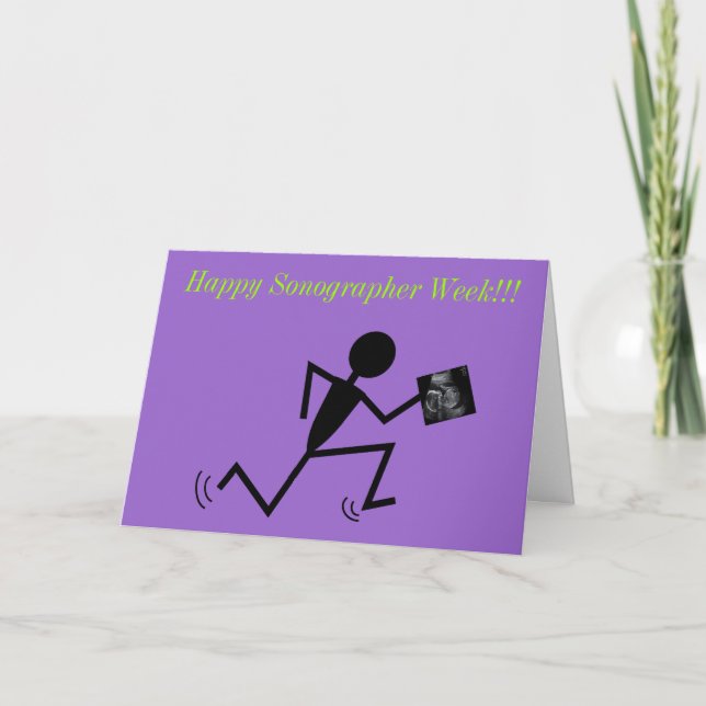 Happy Sonographer Week Cards Lila Feiertagskarte (Vorderseite)