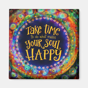 Happy Soul Fun Colorful Trendy Inspirivity Magnet