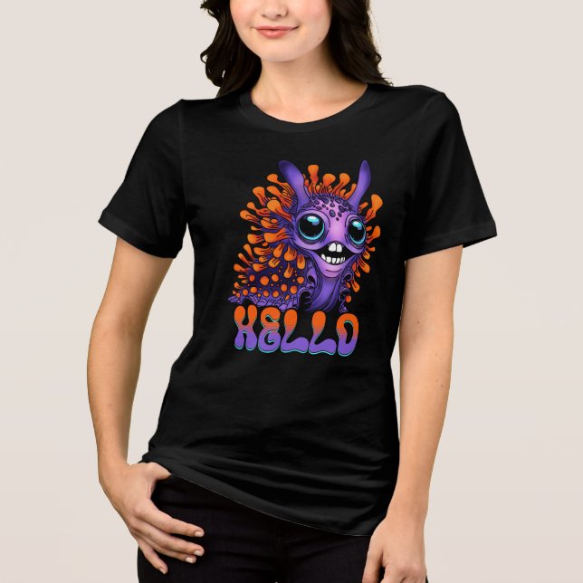 Happy Spanish Shawl Nudibranches Tri-Blend Shirt (Vorderseite)