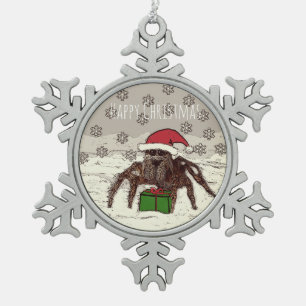 Happy Spider Schneeflocken Zinn-Ornament