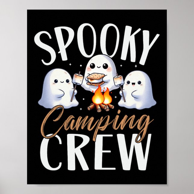 Happy Spooky Camping Crew Halloween Campfire 2024 Poster (Vorne)