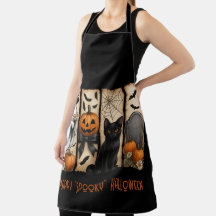 Happy "Spooky" Halloween Ghost Black Cat