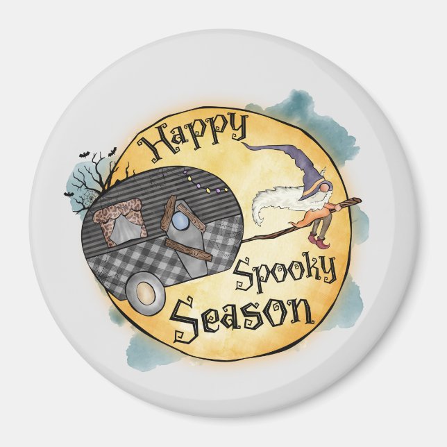 Happy Spooky Season | Halloween-Camping Magnet (Vorne)