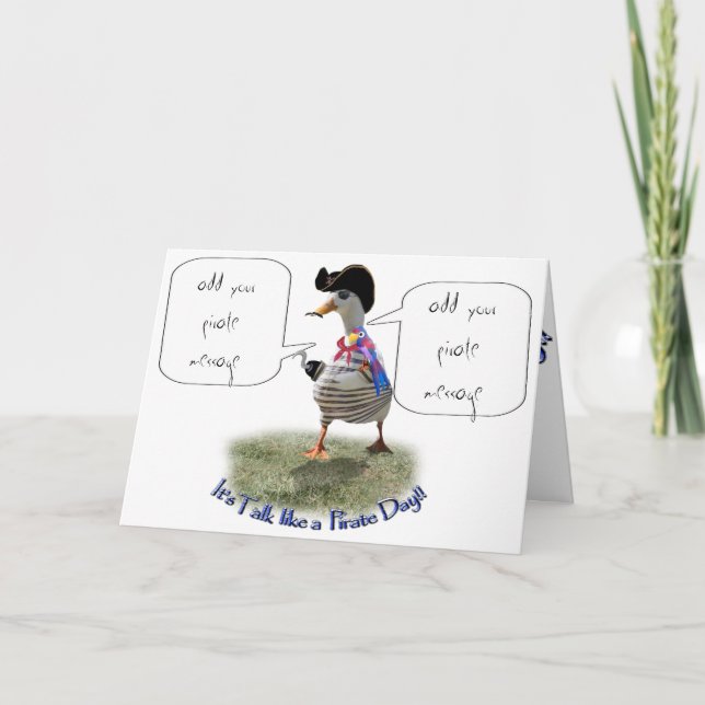 Happy "Sprich wie ein Pirat" Day (Sprechblase) Karte (Vorderseite)
