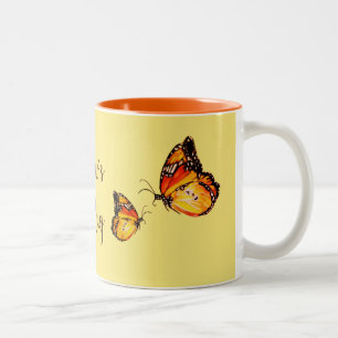 Happy Spring Butterflies Coffee Tasse