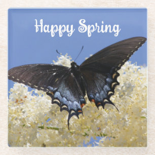 Happy Spring Butterfly Untersetzer