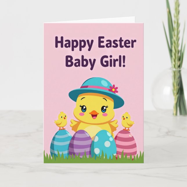 Happy Spring Chick Greeting Card Karte (Vorderseite)
