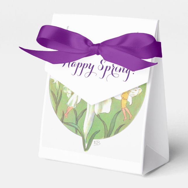Happy Spring Fairy Blume Party Geschenkschachtel (Vorderseite)