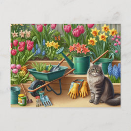 Happy Spring Flower Garden Postkarte