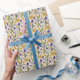 Happy Spring Flowers Geschenkpapier