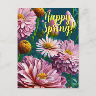 Happy Spring Mixed Blume 3 Farbvorlagen Feiertagspostkarte