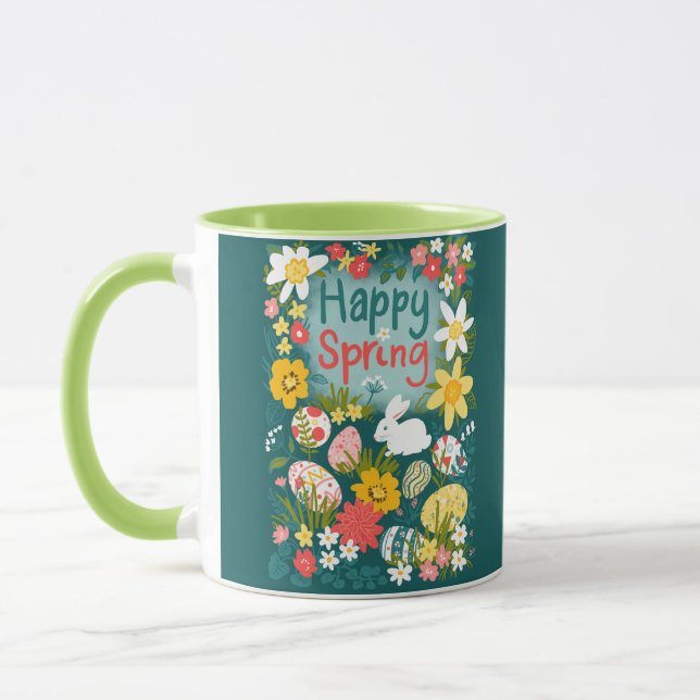Happy Spring Oaster Eunting Blume Tasse (Links)