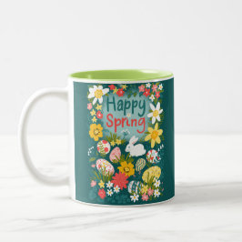 Happy Spring Oaster Eunting Blume Tasse