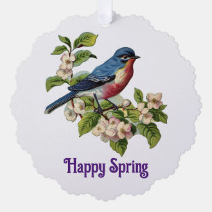 Happy Spring Paper Ornament Card Karte