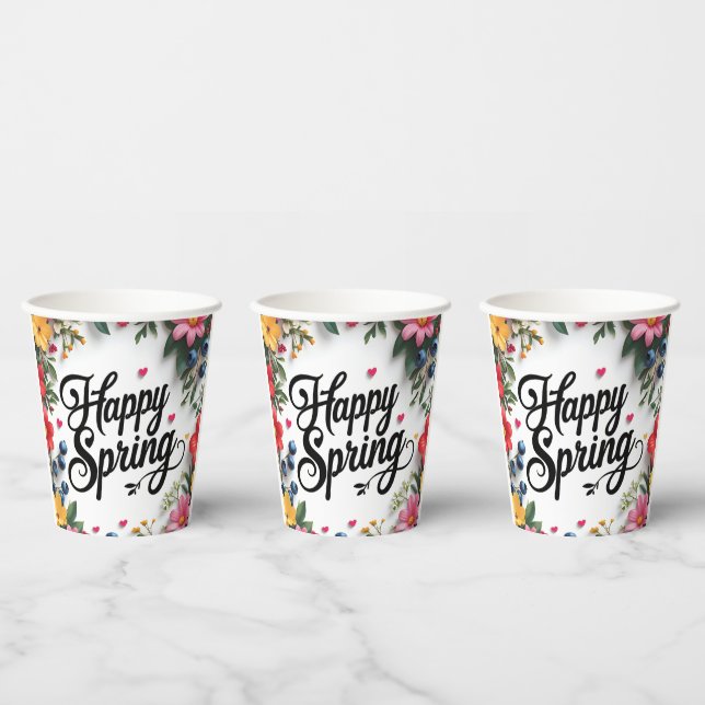 Happy Spring Pappbecher (Multi)