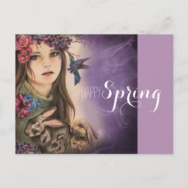 Happy Spring Postcard Postkarte (Vorderseite)