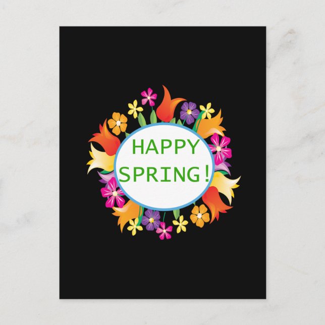 Happy Spring Postkarte (Vorderseite)