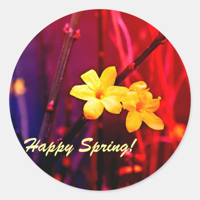 Happy Spring Sticker (Vorderseite)