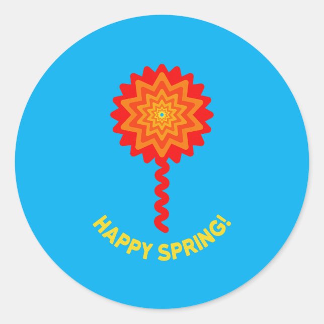 Happy Spring Sticker (Vorderseite)