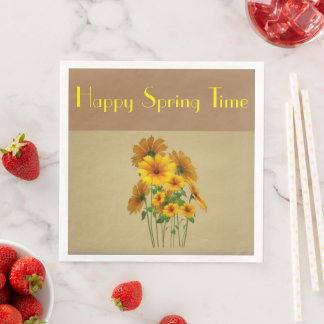 Happy Spring Time Napkins Serviette
