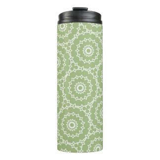 Happy Spring Wavy Circle Green Thermosbecher