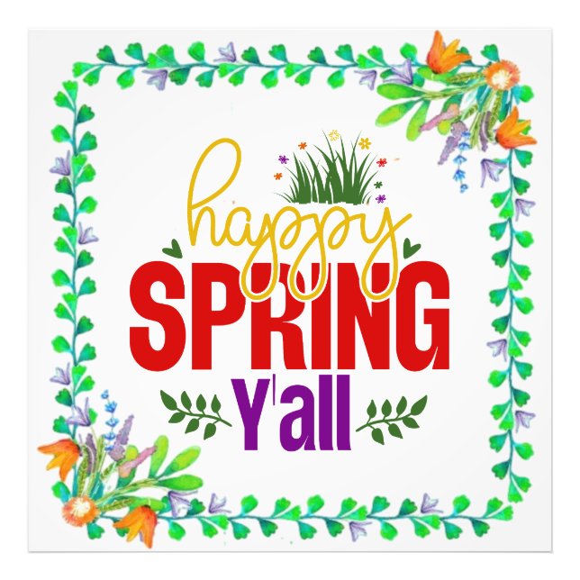 Happy Spring Y’all-90996 Fotodruck (Vorne)