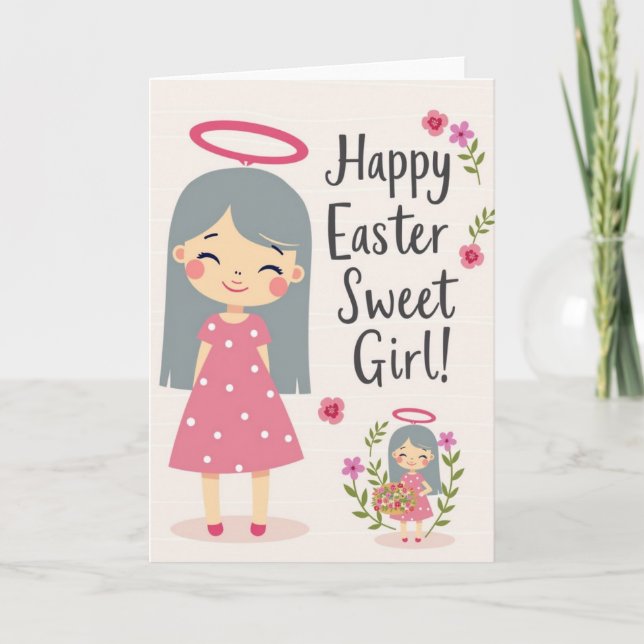 Happy Spring Young Person Card Karte (Vorderseite)