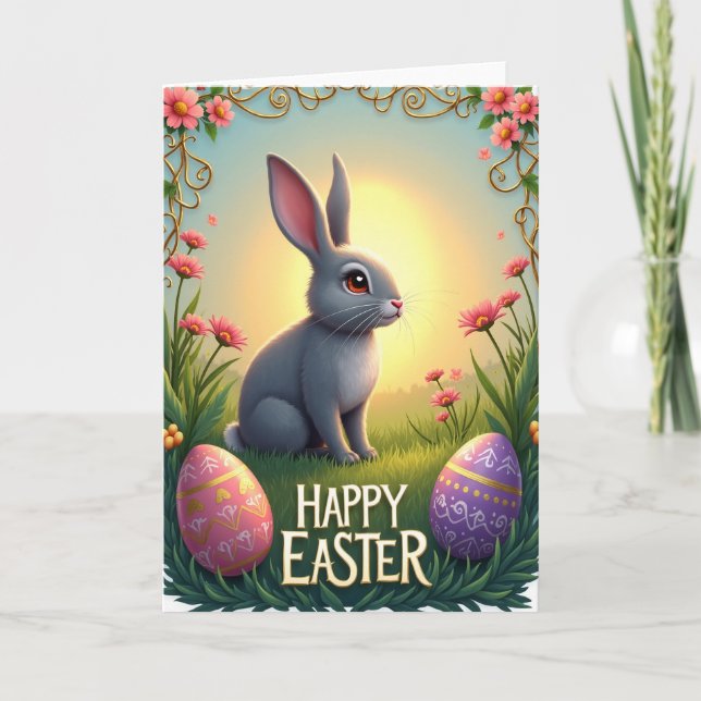 Happy Springtime Animal Card Karte (Vorderseite)