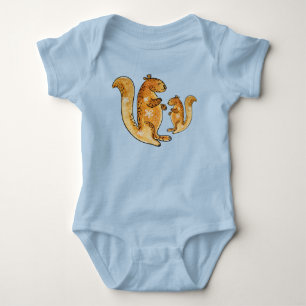 Happy Squirrel Baby Bodysuit Strampler