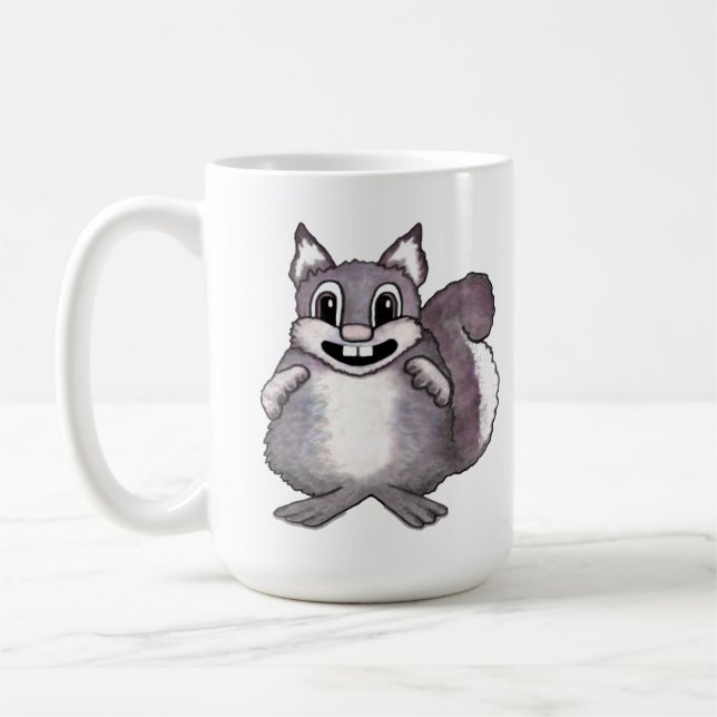 Happy Squirrel Cartoon Drawing  Kaffeetasse (Links)