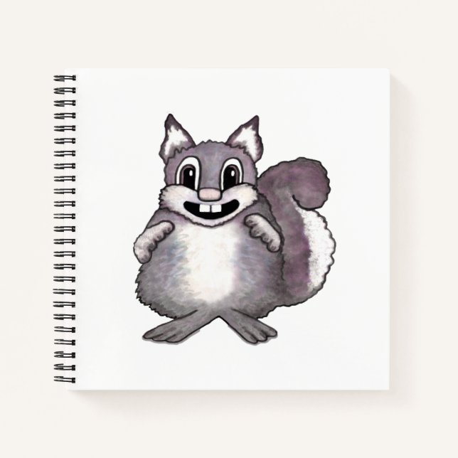 Happy Squirrel Cartoon Drawing  Notizbuch (Vorderseite)