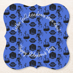 Happy St Andrew Day Haggis Bagpipe Nessie Bracket Untersetzer