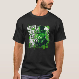 Happy St Cat Tricks Day St Paddy's Day Leprecha T-Shirt
