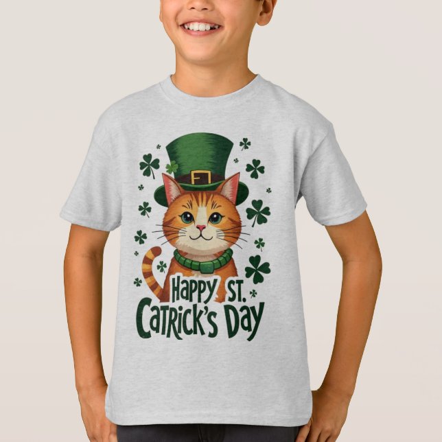 Happy St. Catrick's Day - Cat Of St. Patrick's Day T-Shirt (Vorderseite)
