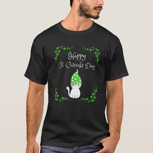Happy St Catricks Day for Cat Lovers Irish St Patr T-Shirt (Vorderseite)