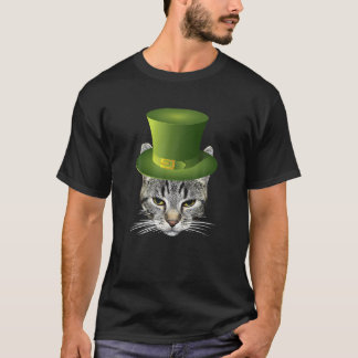 Happy St Catrick's Day St Patrick s Day Funny Cat T-Shirt