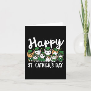 Happy St Catricks Day St Patricks Day Cat Leprecha Karte