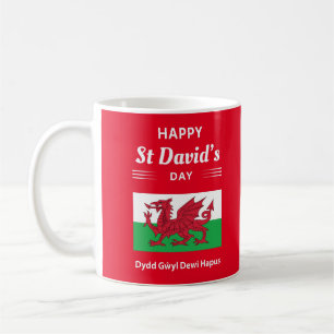 Happy St David's Day Dydd GÆDewi Hapus 2b Kaffeetasse