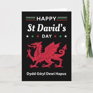 Happy St David's Day Dydd GÆDewi Hapus 3 Karte