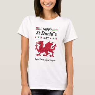 Happy St David's Day Dydd GÆDewi Hapus 5 T-Shirt