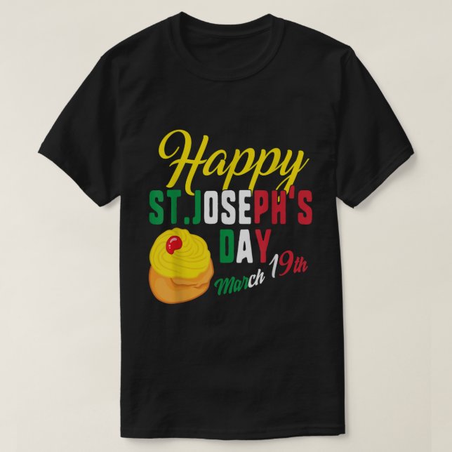 Happy St Josephs Day Jesus katholische religiöse M T-Shirt (Design vorne)